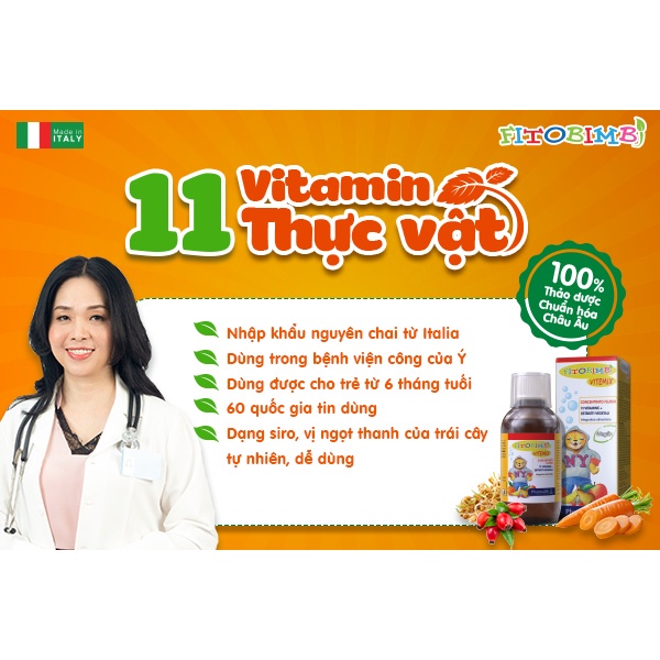 Vitamin Tổng Hợp Cho Bé Vitemix Fitobimbi Giúp Tăng Sức Đề Kháng Và Sức Khỏe Tổng Thể Cho Bé