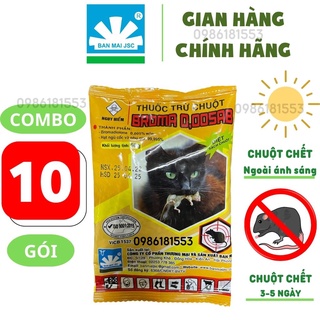 10 Gói Thuốc Diệt Chuột BROMA 0.005AB Sinh Học Ban Mai