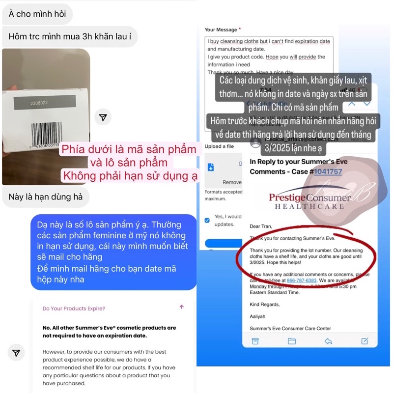 Khăn giấy vệ sinh Summer's Eve phụ khoa dành cho cô bé