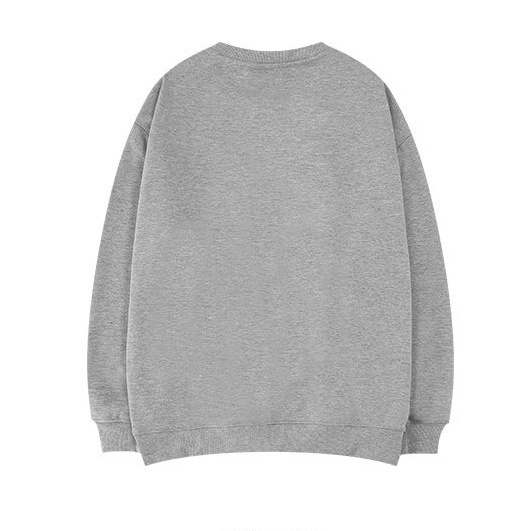 Áo sweater unisex, áo nỉ sweater form rộng Nelly Heybig chính hãng streetstyle in hình gấu cute màu xám S2