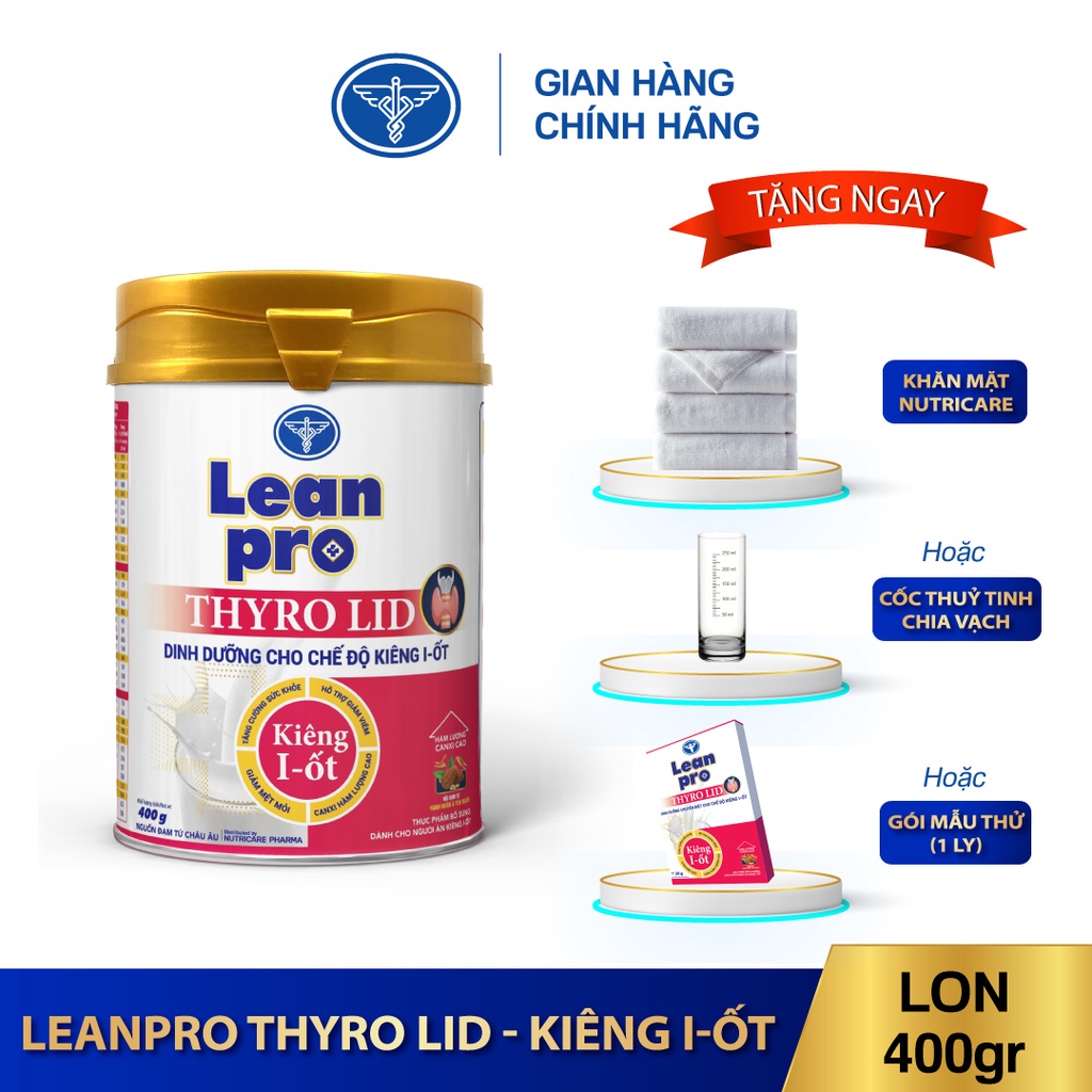 01 lon Leanpro Thyro LID 400g - Dinh dưỡng cho chế độ kiêng I-ốt, bệnh cường giáp