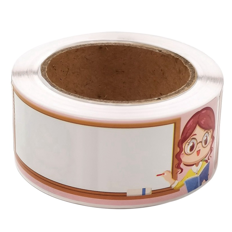 Cuộn 120 Nhãn Dán Trang Trí Chai Lọ Hình Gấu Hoạt Hình Dễ Thương