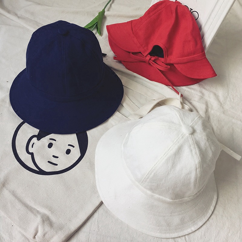 Cute hat Korean fisherman hat wide-brimmed bow hat soft girl hat summer sun hat