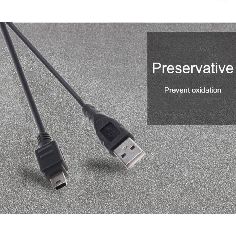 Dây cáp sạc nhanh USB mini 0.8m 5 chấu B cho máy nghe nhạc mp3 mp4 camera DVR