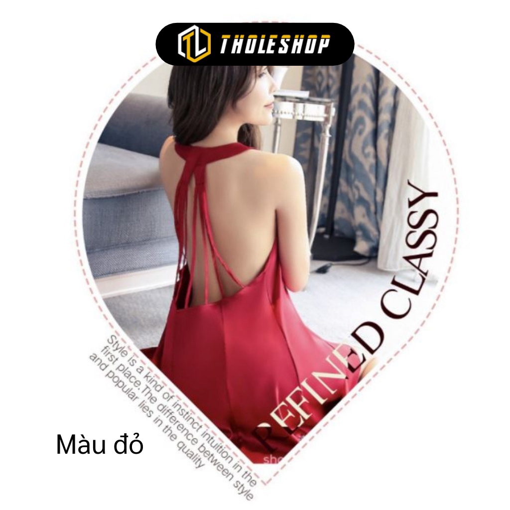 [SGD] Váy Ngủ - Đầm Ngủ Phi Bóng Lưng Dây Cánh Quạt Gợi Cảm, Vải Mát, Mịn 6222