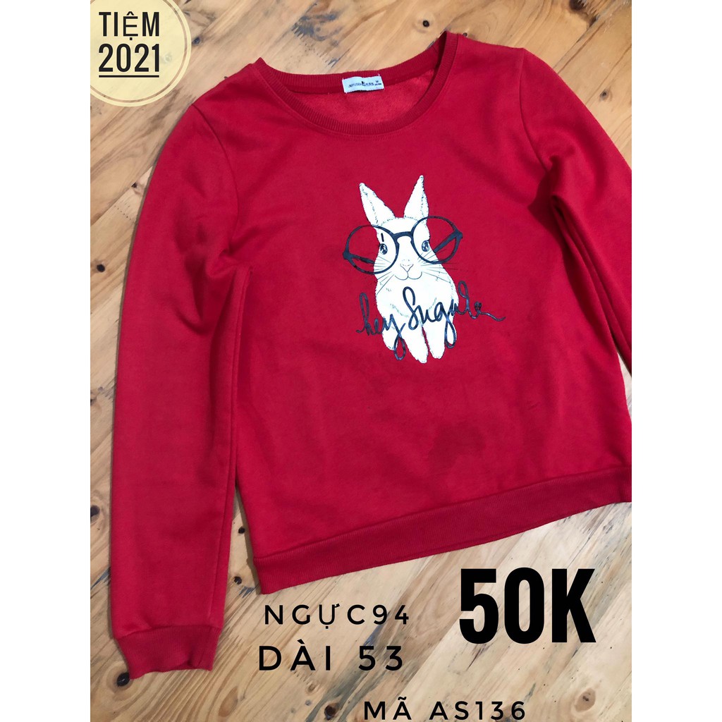 [ẢNH THẬT] áo sweater hình thỏ hàng 2hand mã AS136