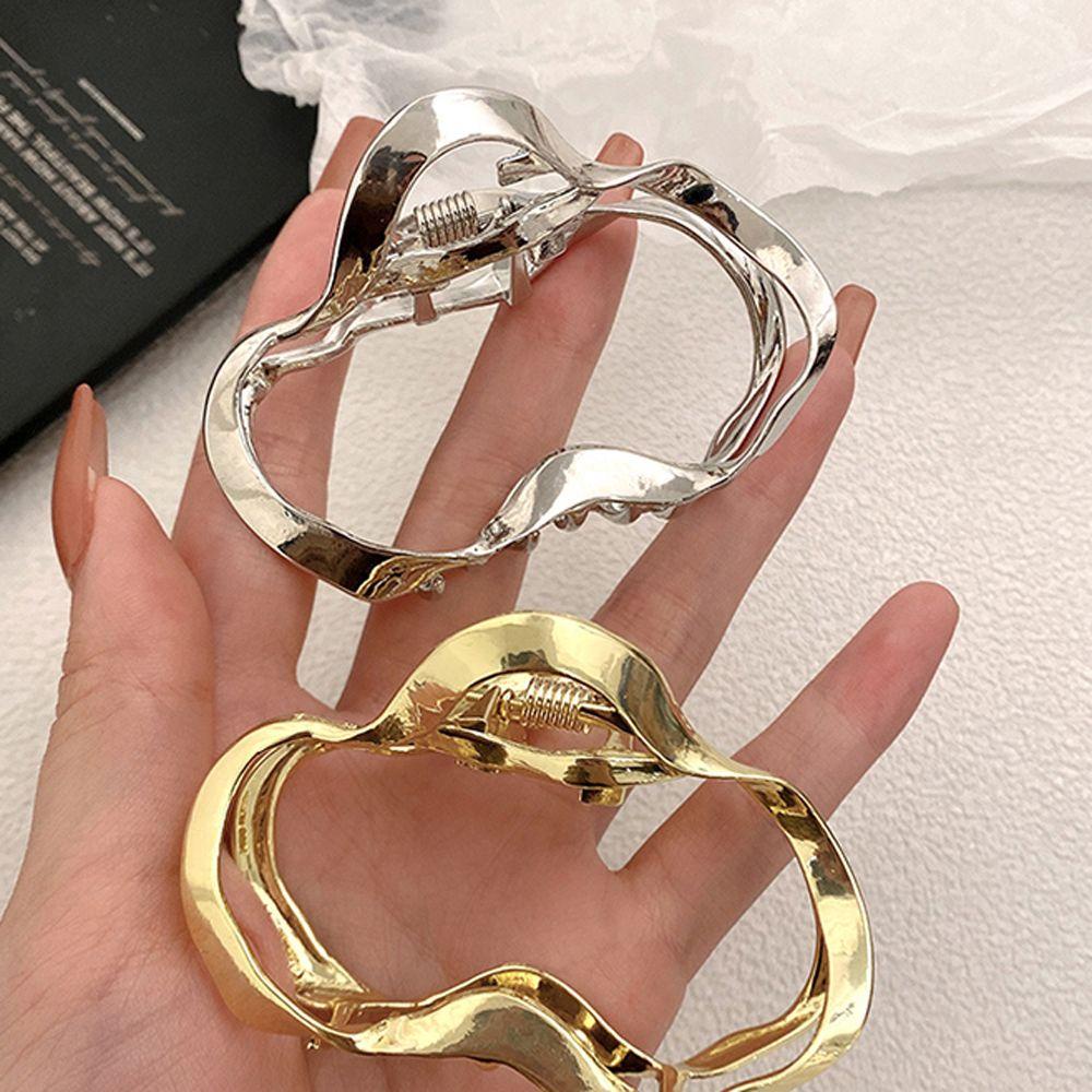 Kẹp Tóc Kim Loại Thiết Kế Hình Học Phong Cách Vintage Thời Trang Cho Nữ