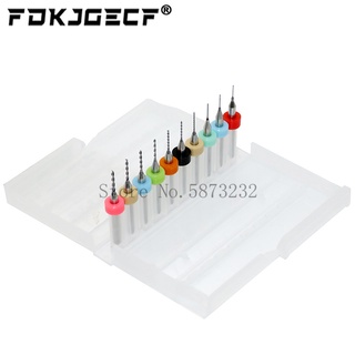 Set 10 mũi khoan thép vonfram mini 0.3mm sang 1.2mm pcb cho máy khoan mạch in cnc