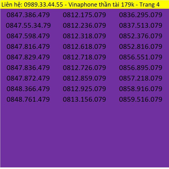 Sim thần tài 79 - Sim Vinaphone trả trước giá rẻ