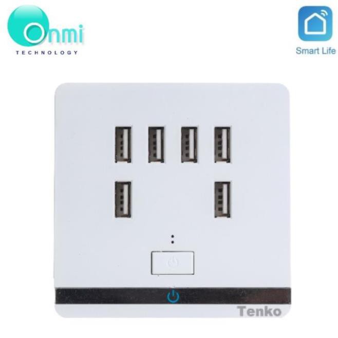 Bán sỉ - Ổ cắm sạc USB âm tường 6 cổng USB cao cấp hàng Tenko - ONMI.VN chính hãng.