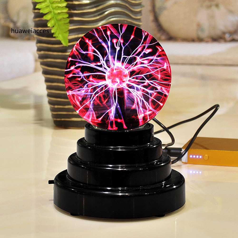 HUA-Creative Lightning Ball Plasma Lamp Touch Sound Control Night Light Gift Decor