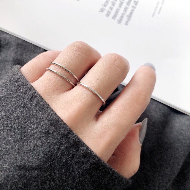 Nhẫn nữ bạc ta mẫu chỉ trơn nhỏ xinh đủ size - Kho sỉ bạc Nhất Linh