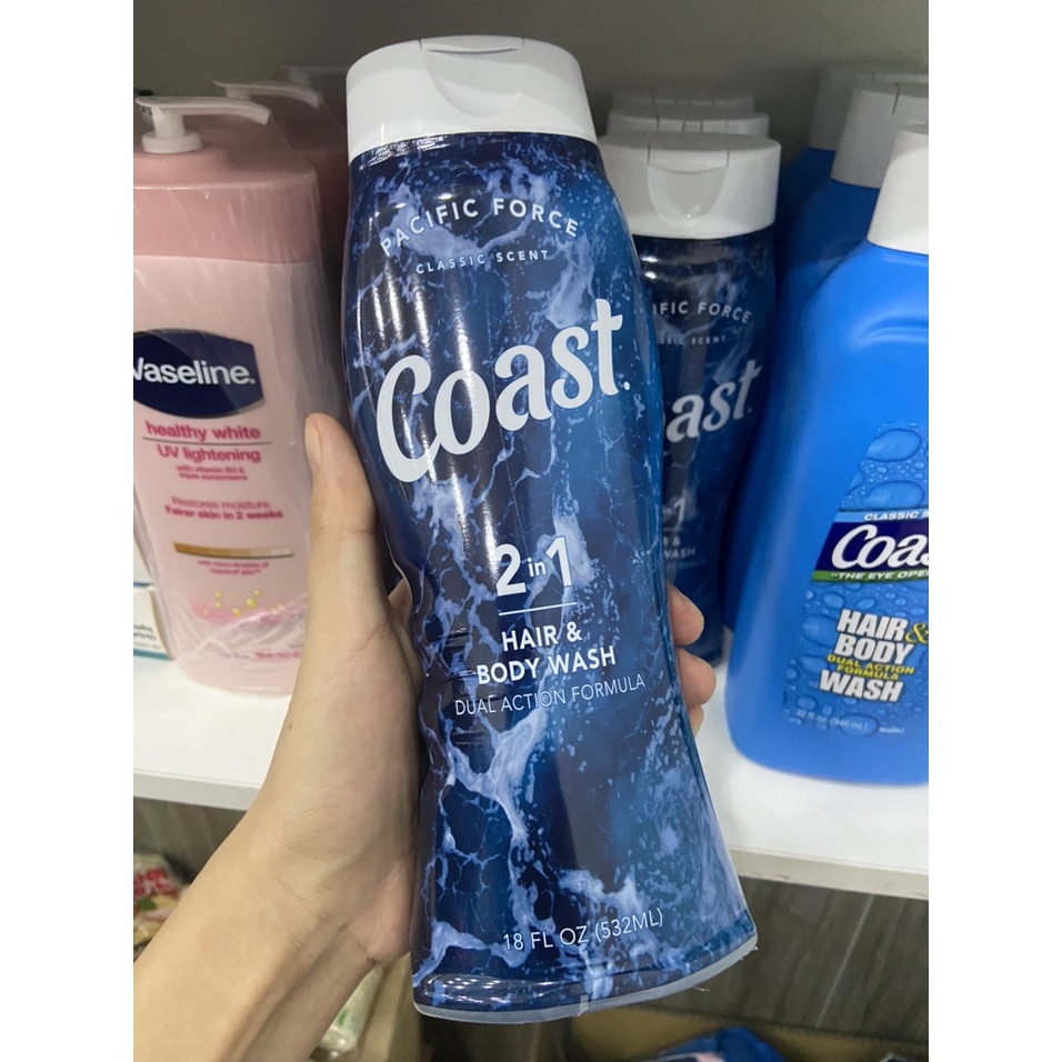 Sữa tắm gội Coast 532ml USA