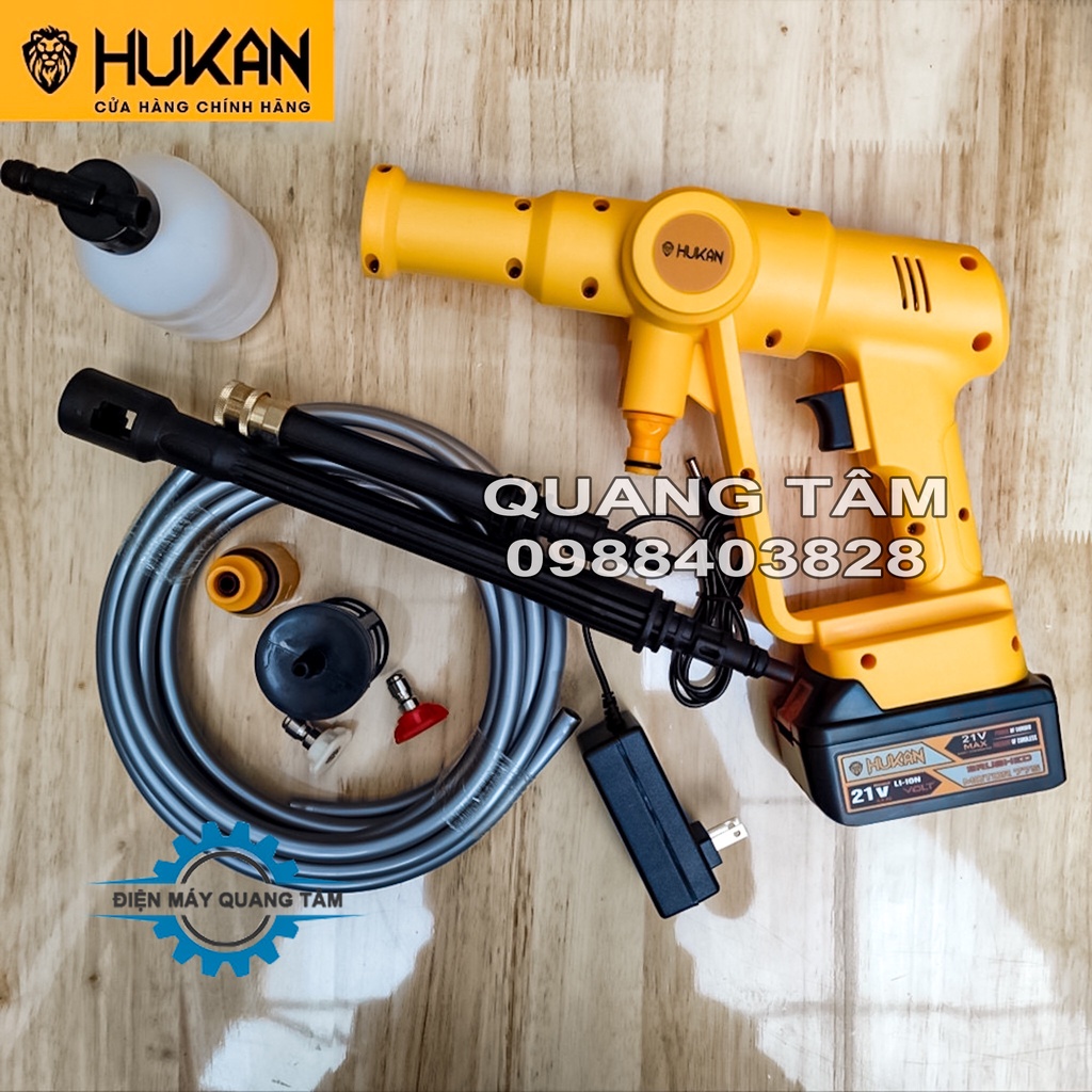 Máy Xịt Rửa - Rửa Xe Pin 21V Hukan HK-577 [Chính Hãng]