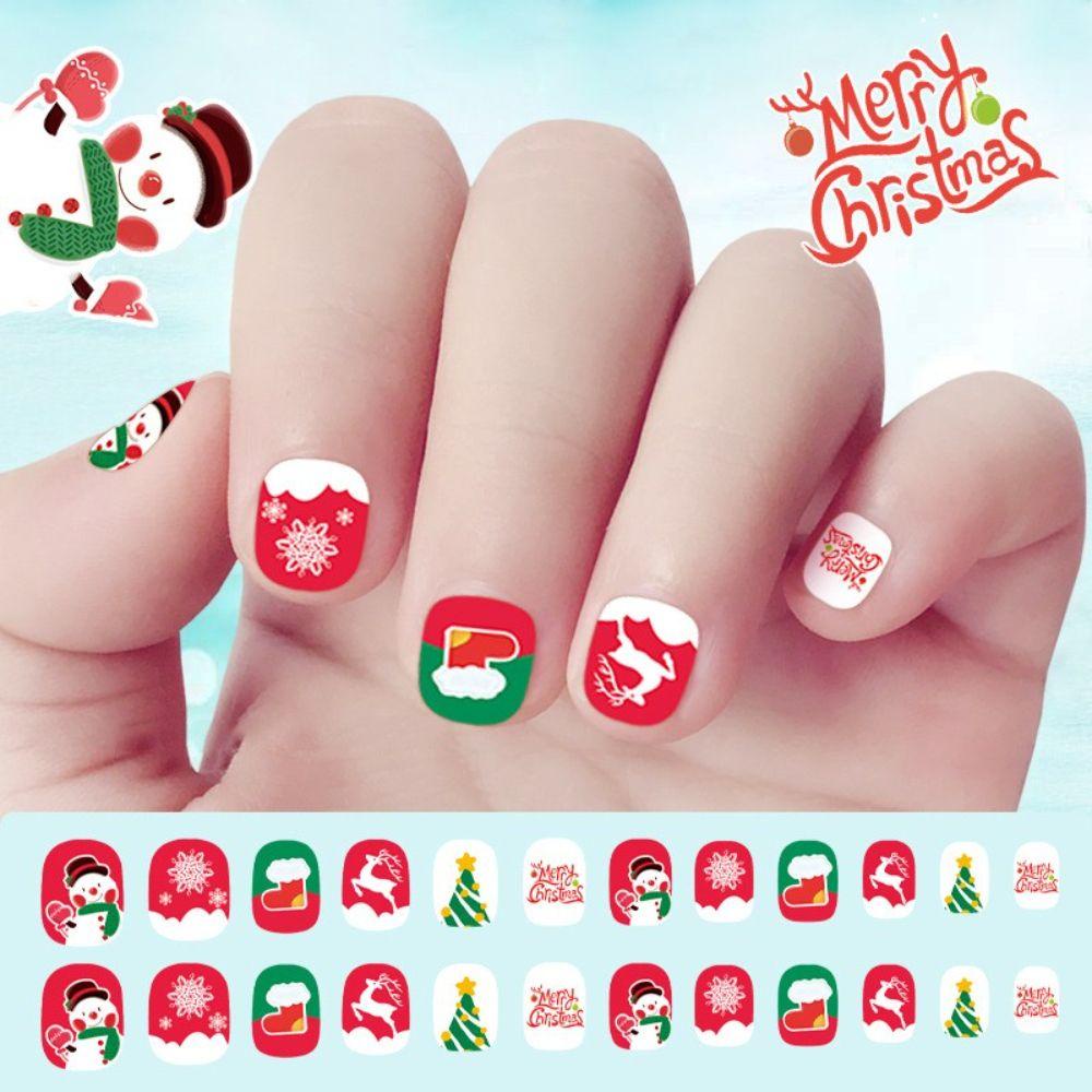 Bộ Móng Tay Giả Họa Tiết Hoạt Hình Dễ Thương Cho Nữ