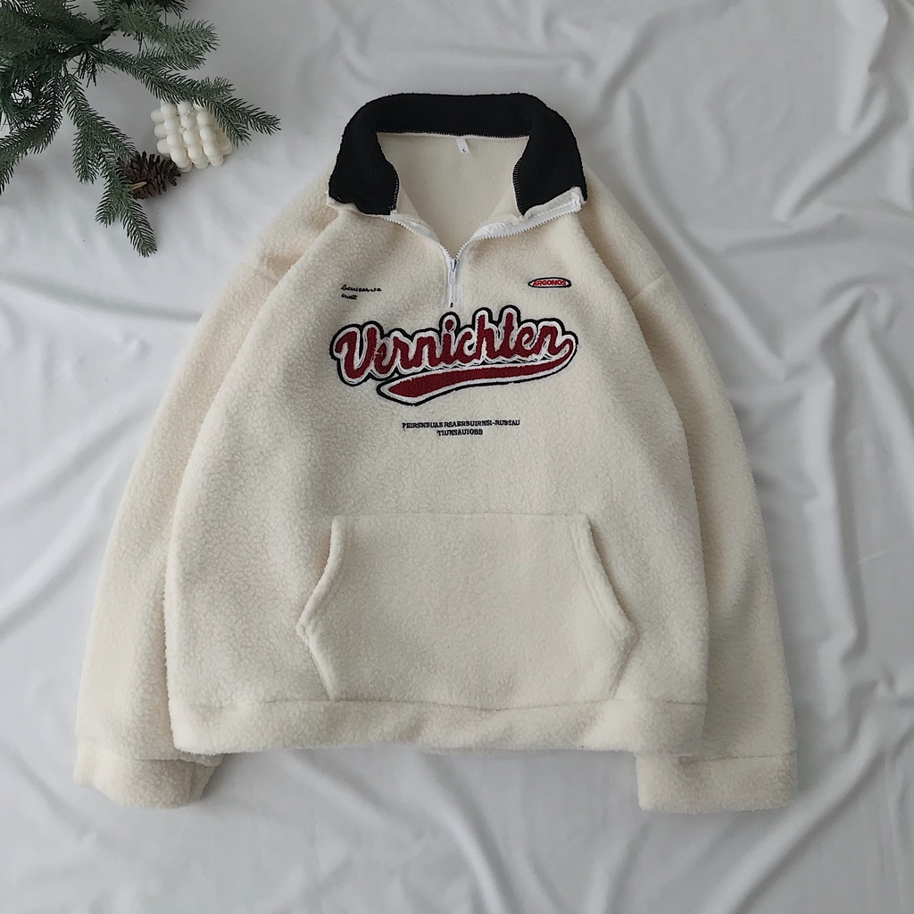 Áo Sweater Nữ Form Rộng JEMCLOSET Uerni Phong Cách Ulzzang Freesize Chất Liệu Bông Mềm Mịn Giữ Ấm Cực Tốt - 10193