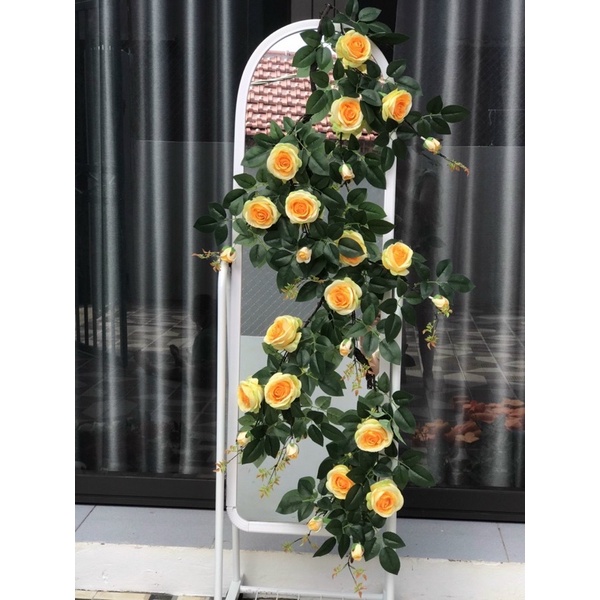 Dây Hoa Hồng PHÁP Dây Leo Cổ Dài 1m7  - Hoa Gỉa , Dây Hoa Trang Trí.