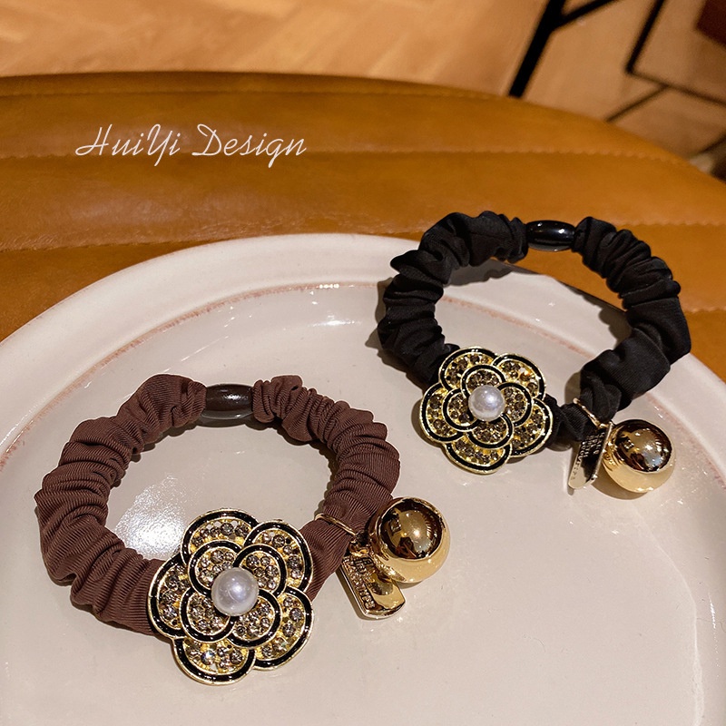 Dây Buộc Tóc Cỡ Lớn Đính Đá Phong Cách Retro Sang Trọng 2022