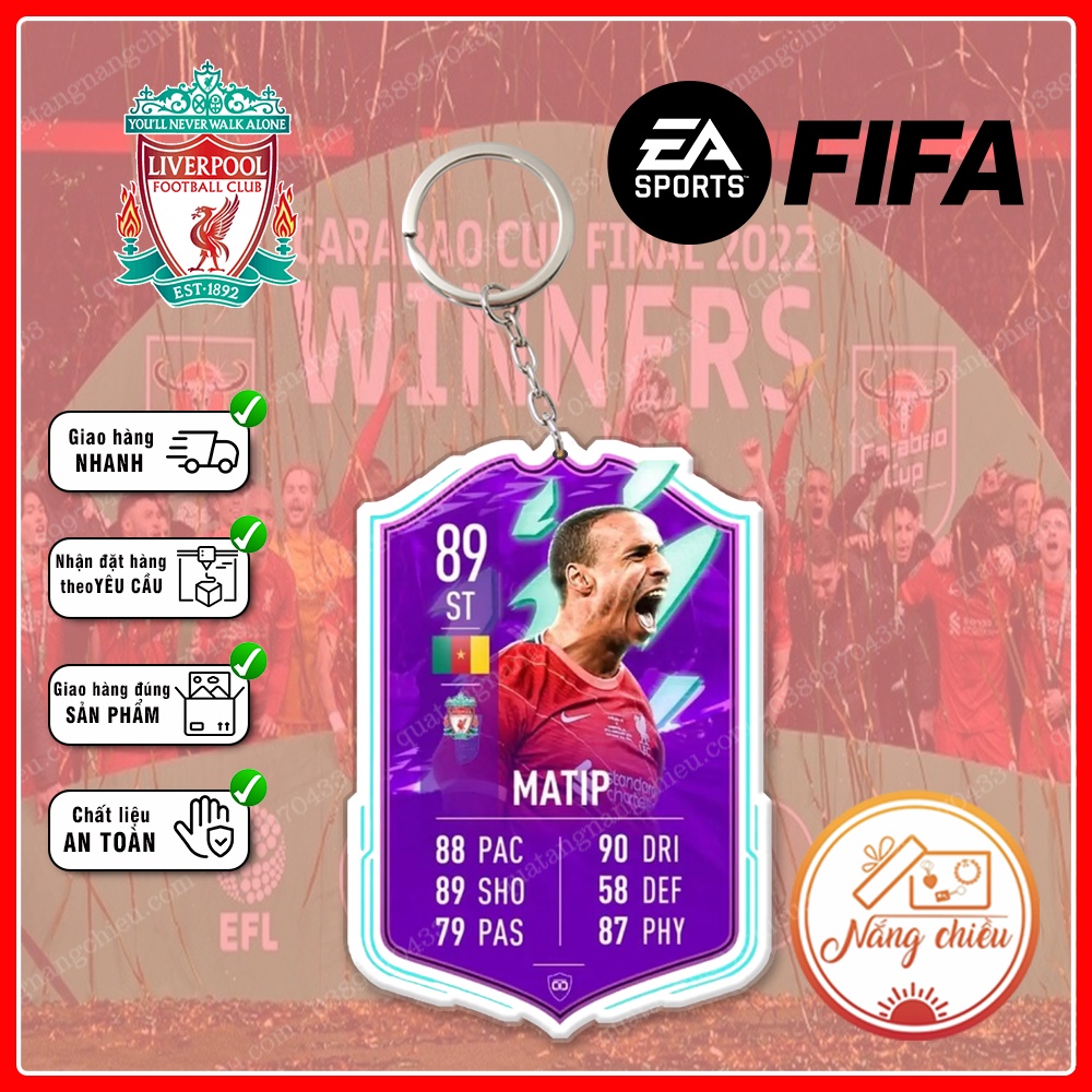 Móc khóa thẻ CLB bóng đá Liverpool☘️Quà Tặng Nắng Chiều☘️