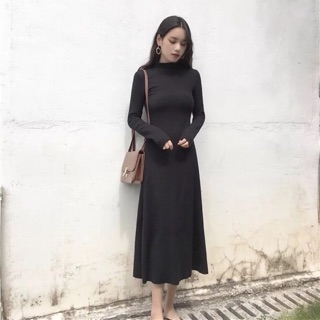 Váy len tăm dáng dài ULZZANG