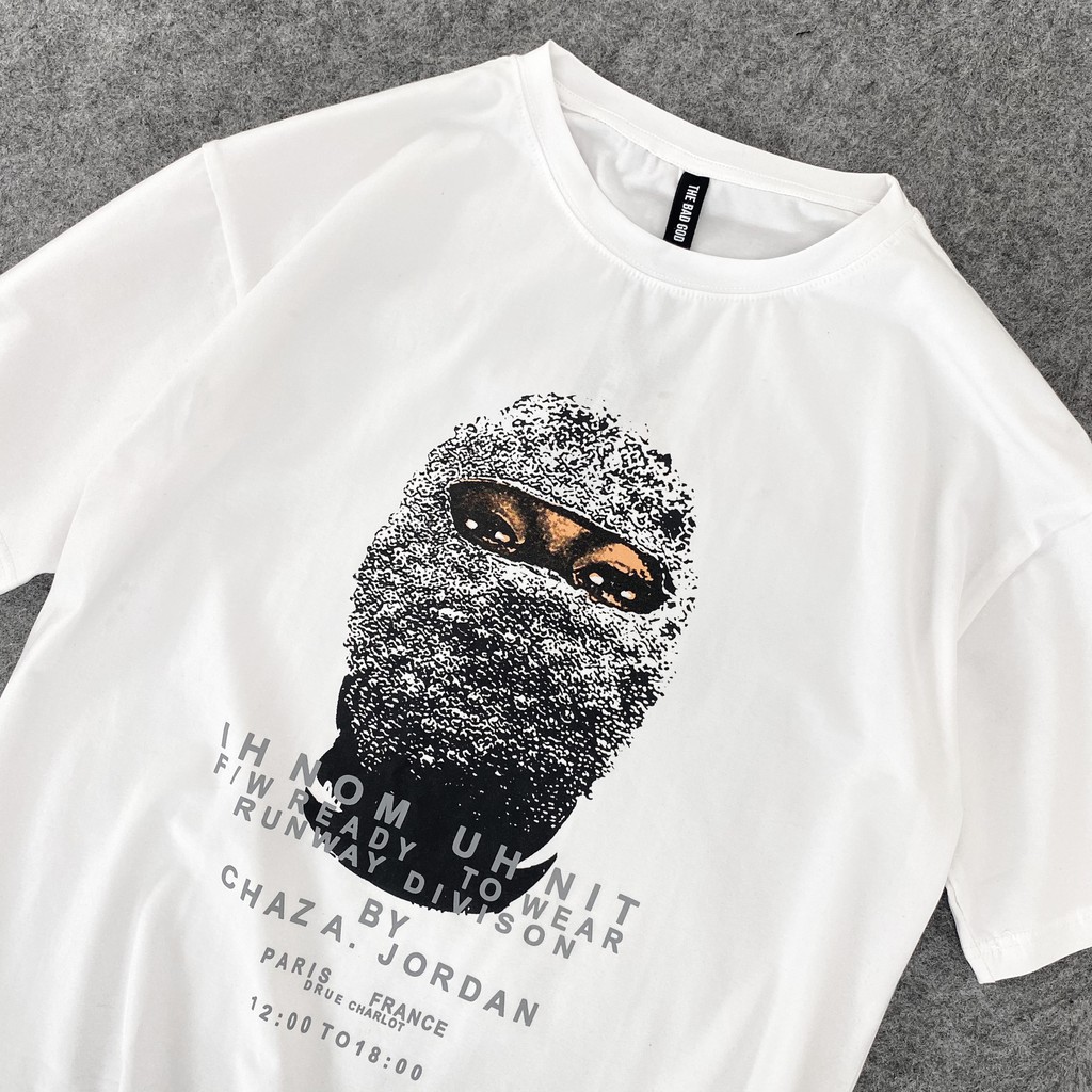 Áo thun cotton Ih Nom UhNit Face Mask Black , T Shirt tay lỡ unisex , MSW Town | BigBuy360 - bigbuy360.vn