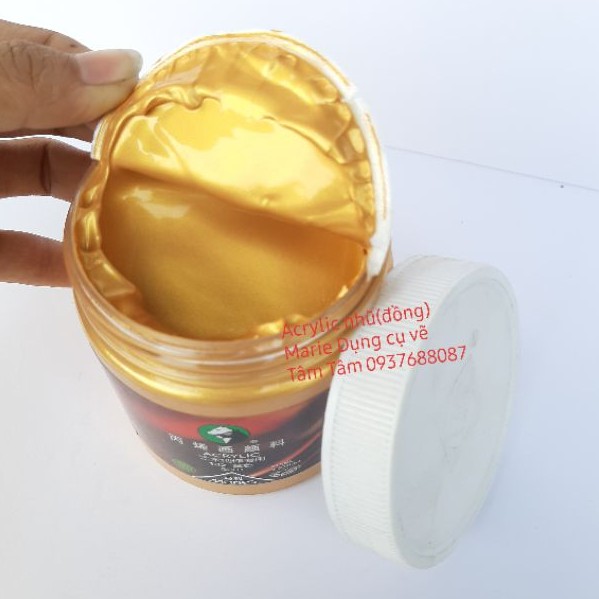 [ TÂM TÂM ]-Màu Acrylic nhũ đồng và Aceylic nhũ bạc Maries, Acrylic Maries-
