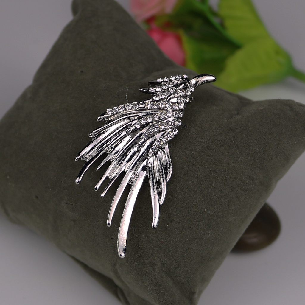 Ghim Cài Áo Hình Chim Đại Bàng Đính Đá Sang Trọng Cho Nam