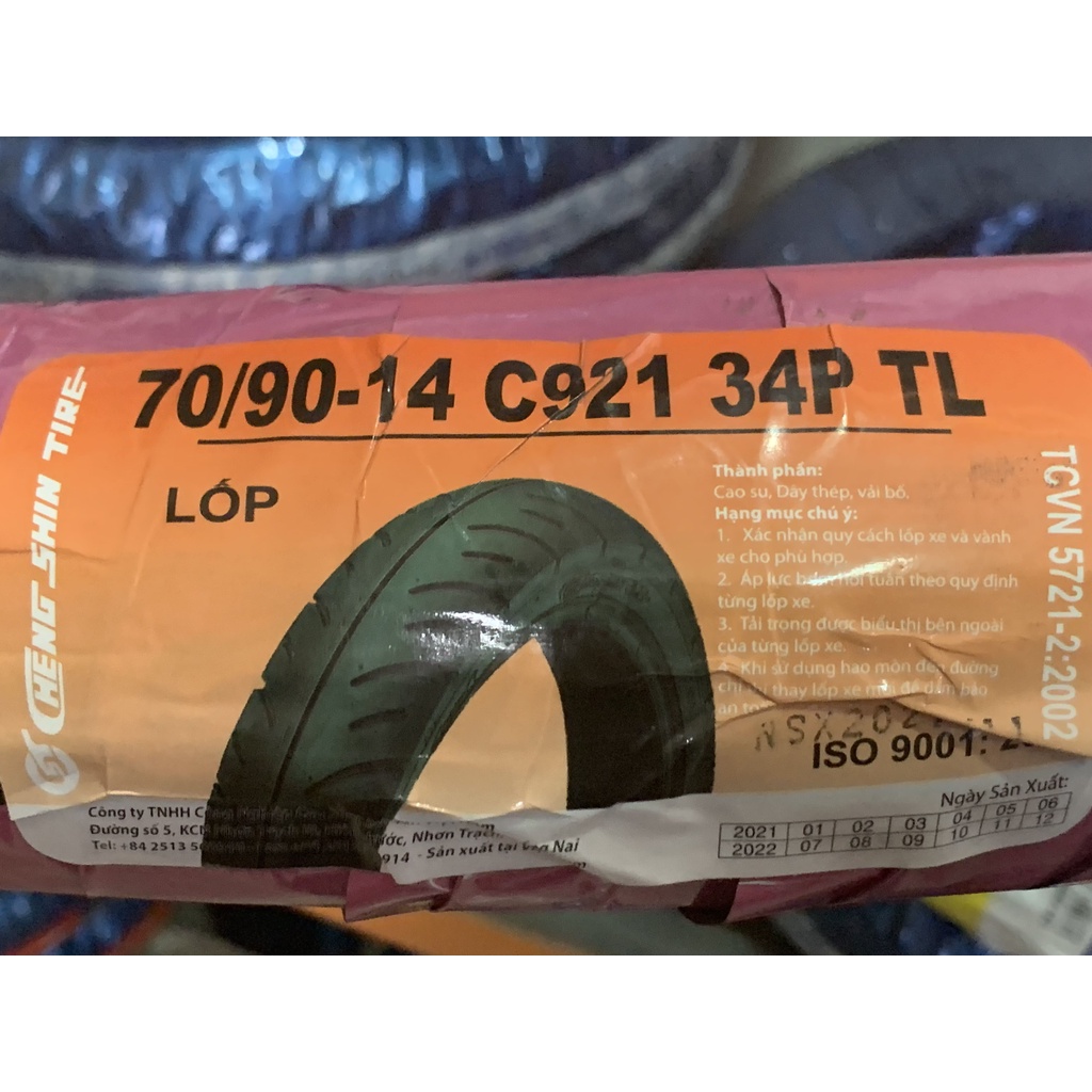 Vỏ Chengshin 70-80-90-100/90/14, 80/90/16 Bánh Trước/Sau Airblade, Click, Vario, Vision, Pcx cũ, SH Mode - Không Ruột