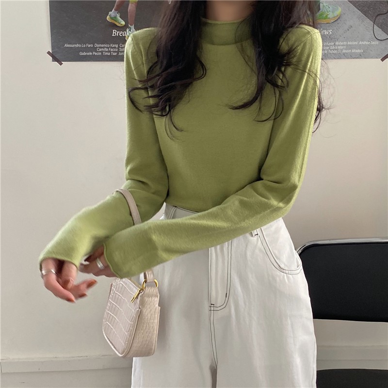 Áo len cổ lọ tay dài, hàng Quảng Châu, Freesize | BigBuy360 - bigbuy360.vn