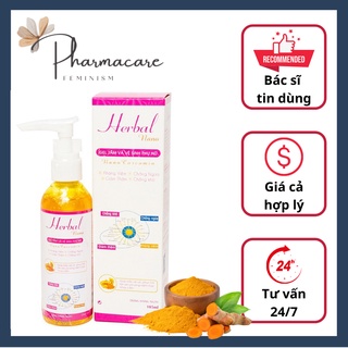 Gel tắm và vệ sinh phụ nữ Herbal Nano, dung dịch vệ sinh phụ nữ chiết xuất NanoCurcumin Nghệ giúp giảm viêm, giảm ngứa