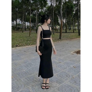 Chân váy đuôi cá nữ cạp cao dáng ôm