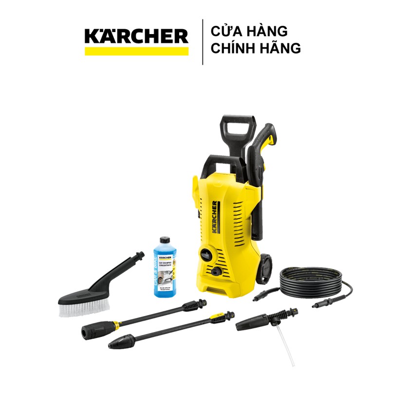 (Sản xuất Đức) Máy phun rửa áp lực Karcher K2 full control car công suất 1400w áp lực 20-110 bar, lưu lượng nước 360l/h