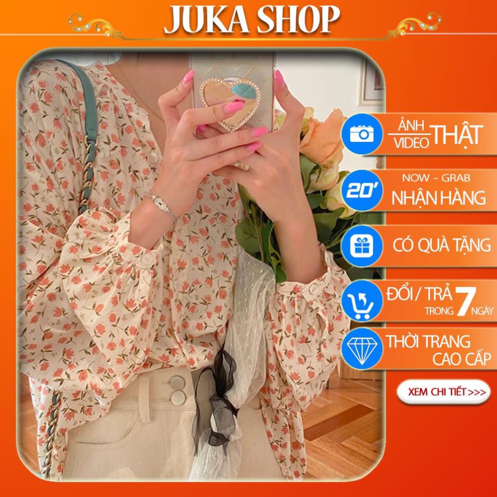 Áo Sơ Mi Chiffon Hoa Nhí Tay Dài Dáng Rộng Kiểu Hàn Quốc Dễ Phối Đồ Cho Nữ Kiểu Áo Sơ Mi Công Sở Đẹp và Cao Cấp ྇