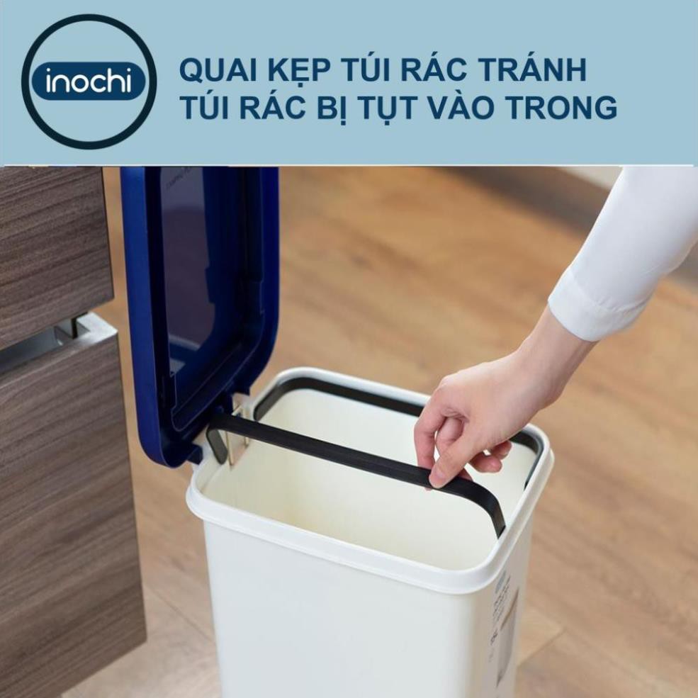 Sale Giá Sốc Thùng Rác Hiro Nhựa Đạp Chân Nắp Đậy Chữ Nhật INOCHI 15 Lít Làm Sọt Rác Văn Phòng Gia Đình TRAC15