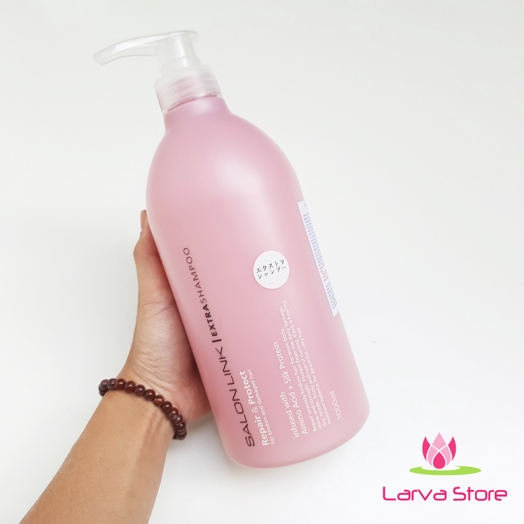 Dầu Gội KUMANO Salon Link Extra Phục Hồi Tóc Khô, Xơ, Hư Tổn, Cấp Ẩm Cho Tóc 1000ml (Chai Hồng)