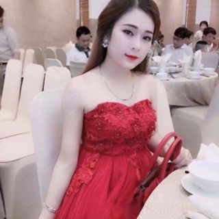 Đầm cúp ngực xòe công chúa