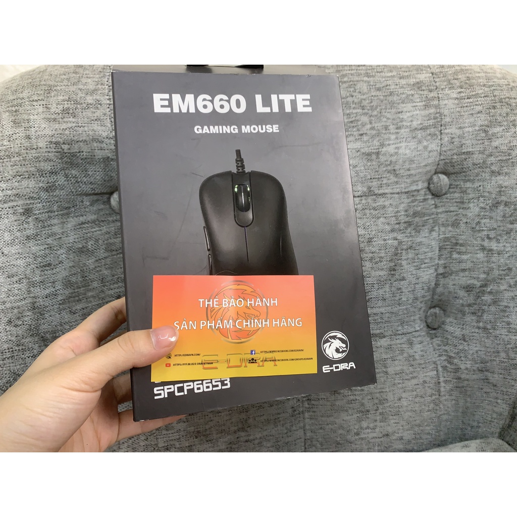 Chuột Edra EM660 Lite FPS  - Độ phân giải: 6400 DPI