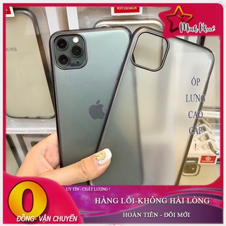 Ốp iPhone 12/ Mini/pro/promax hãng J-CASE lưng nhám chống vân tay viền màu cực chất chính hãng