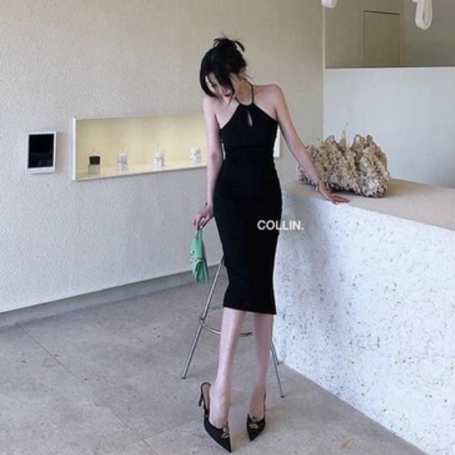 Đầm Yếm Giọt Nước Dáng Dài-D081-