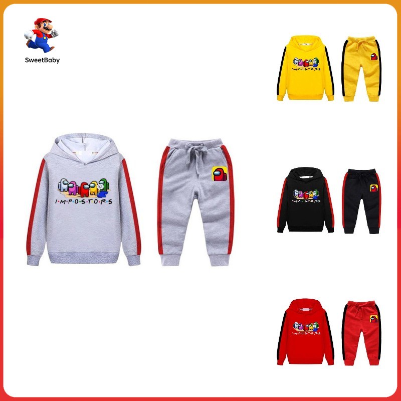 【Giảm giá năm mới】Áo hoodie tay dài in chữ Among us cho bé từ 2-14 tuổi