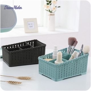 Giỏ đựng đồ trang điểm kiểu đan mây đa năng