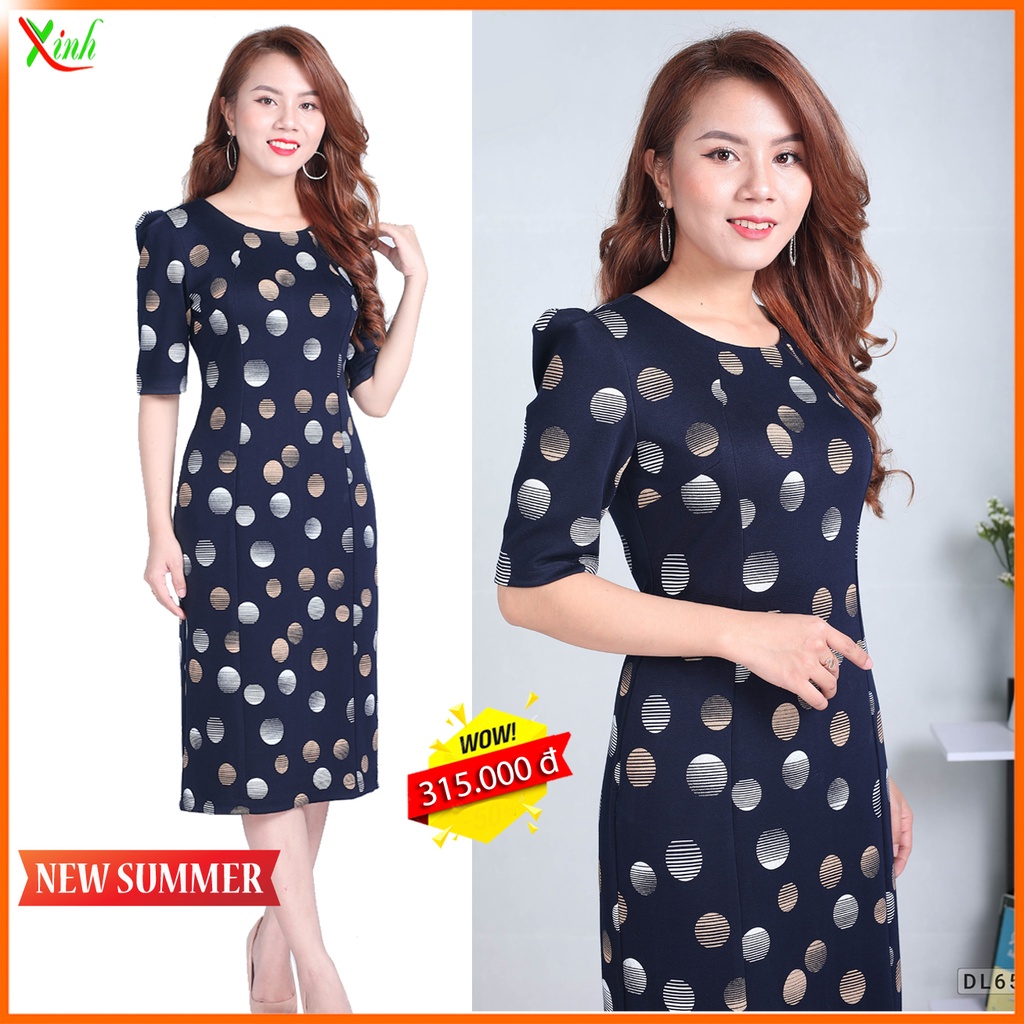 Đầm Suông Bi Hiệu Ứng Trẻ Trung DL657