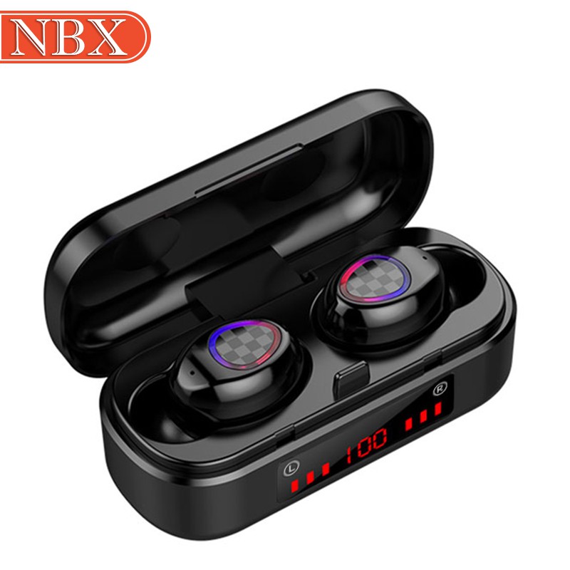 NBX V7 wireless bluetooth touch LED noise reduction sports waterproof headset