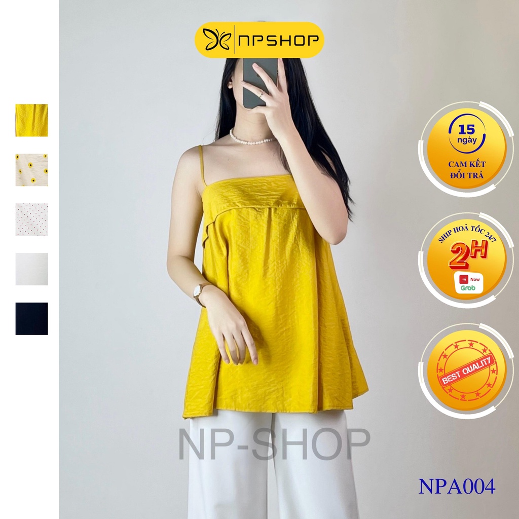 Áo 2 dây nữ form rộng freesize dáng dài NPA004