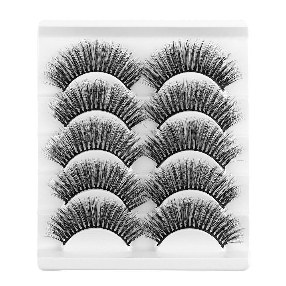 XIANTIN Set 5 Cặp Lông Mi Giả 3D Thời Trang Dành Cho Nữ