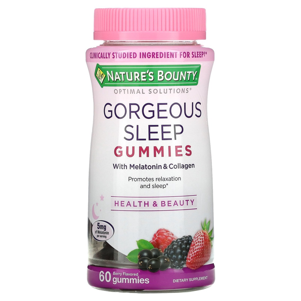 [US-DATE XA] Kẹo ngủ Sleep Gummies Nature’s Bounty 3mg 5mg 60 viên - Hity Beauty