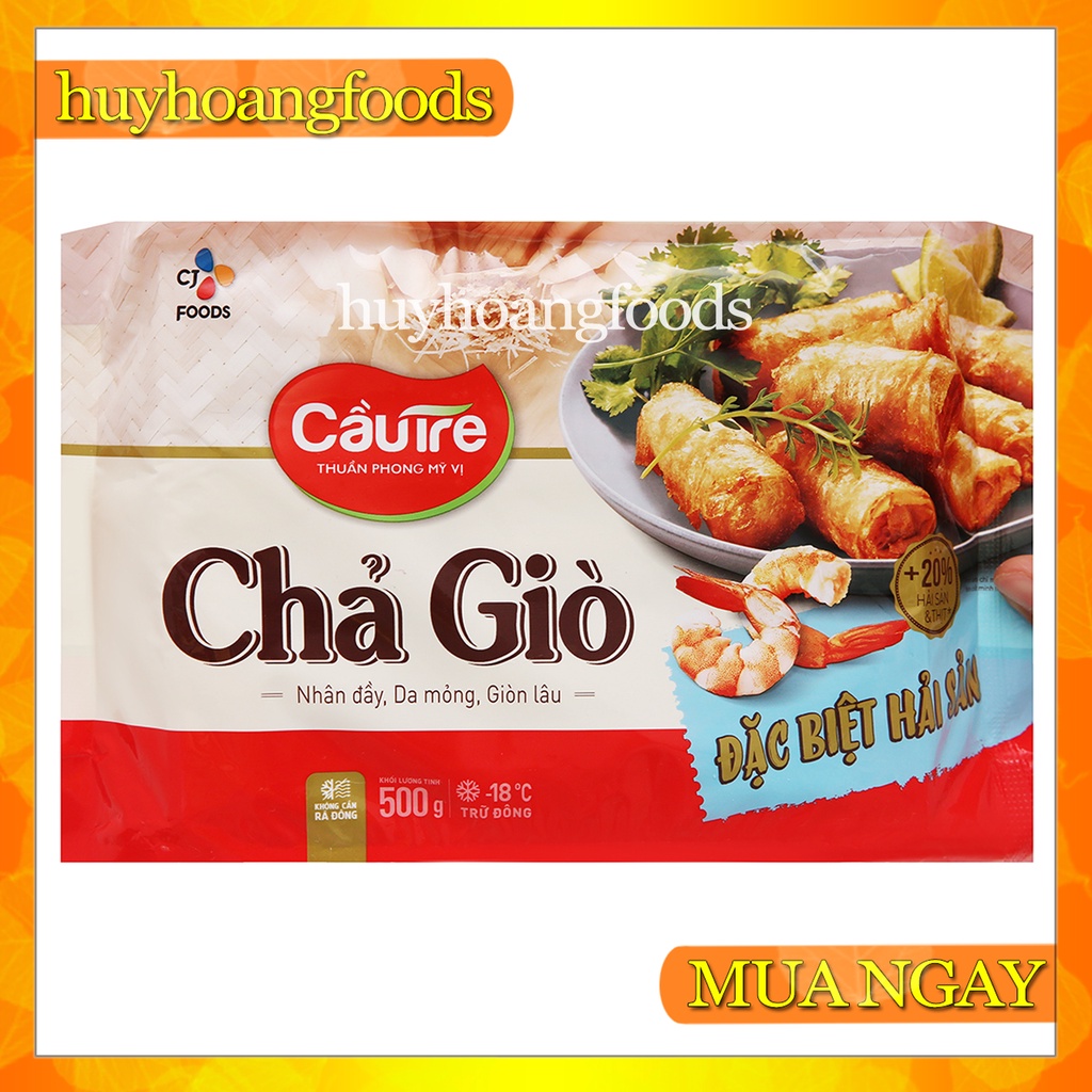 Chả Giò Đặc Biệt Hải Sản Cầu Tre CJ 500gr [Giao Hỏa Tốc Biên Hòa]