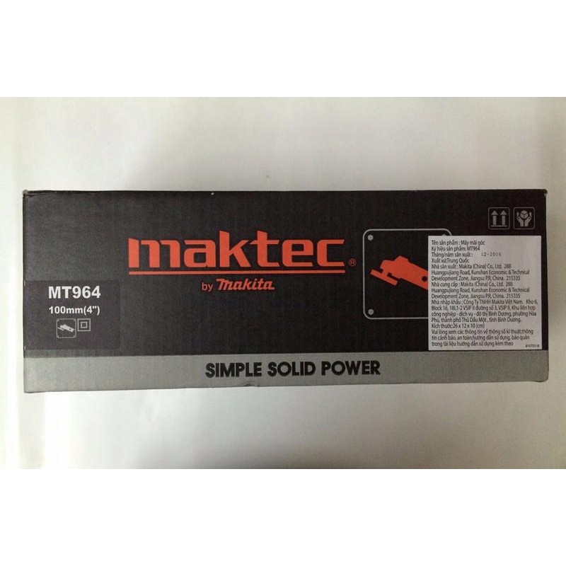 Máy mài góc MAKTEC MT964 (Cam)