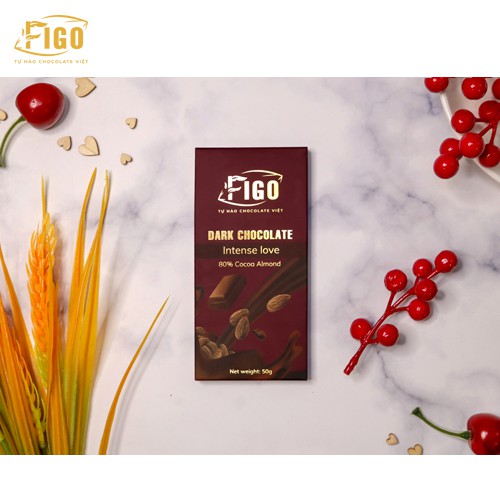 [Bán chạy] Combo 3 Thanh Dark ChocolateFigo 50gr Dark 100% Cacao; Dark 90%' Dark 85% Cacao Thanh 50gr