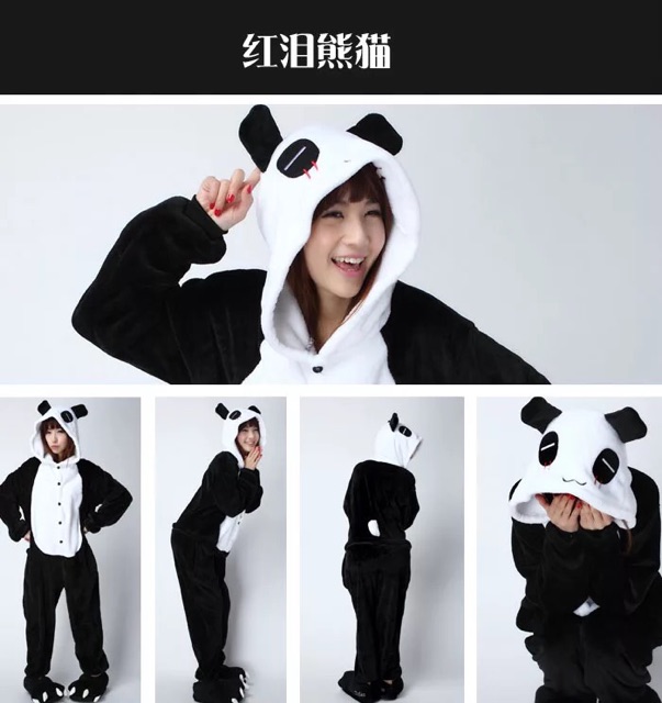 Bộ ngủ thú bông hình panda có sẵn